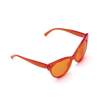 Schutz PC Cat Eye Frames UV400 orange Chromotherapy-Gläser