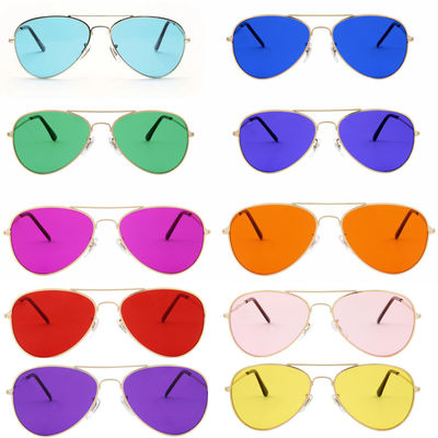 Farbe abgetönte Glas-Lichttherapie-Sonnenbrille Irlen-Syndrom-Gläser