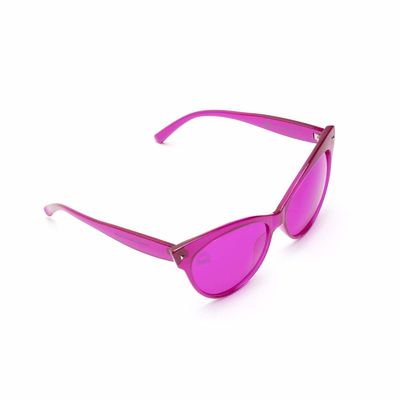 Farbtherapie-Cat Eyes Plastic Frame Magenta-Linsen-Sonnenbrille