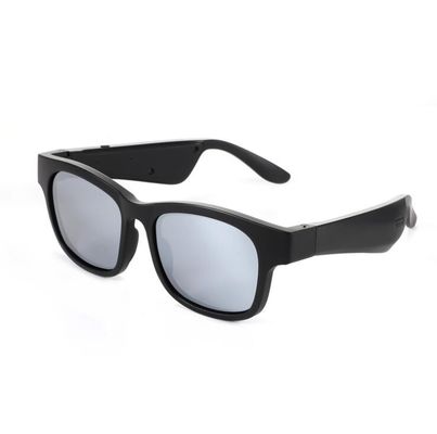 Intelligente Audiosonnenbrille-Sprecher-Bluetooth-Eyewear-Silber-Spiegel-Linse